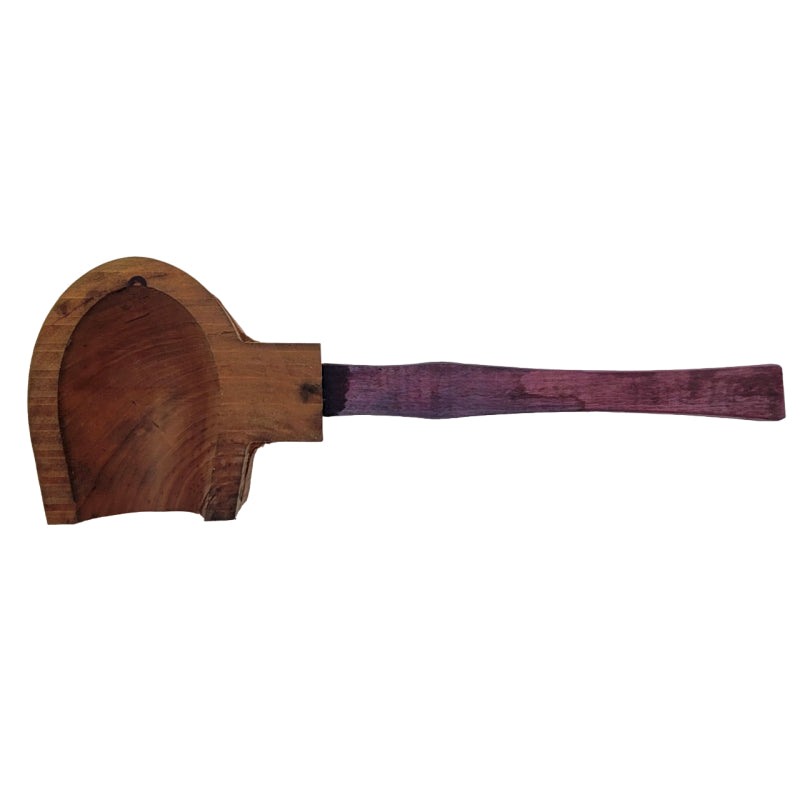 Silica Burns Glass Wooden Block with Handle, 10cm