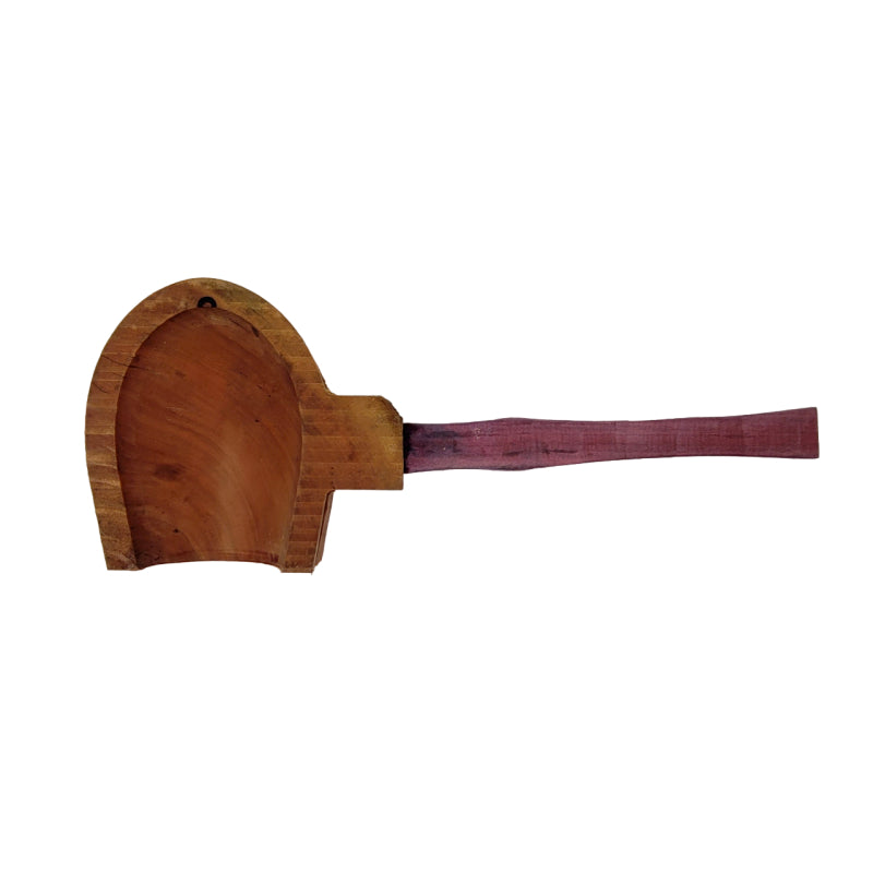 Silica Burns Glass Wooden Block with Handle, 16cm