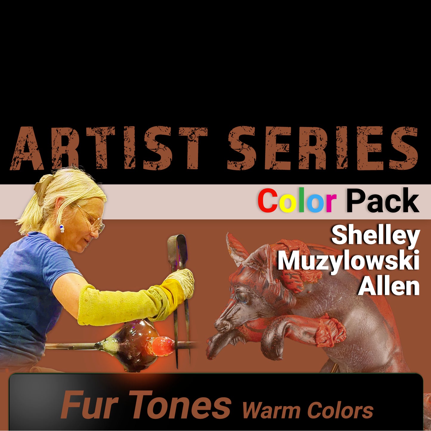 Artist Series - Shelley Muzylowski Allen: Fur Tones, (Warm Colors)