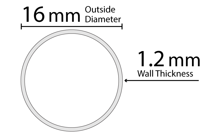 Simax Tube 16 x 1.2 mm