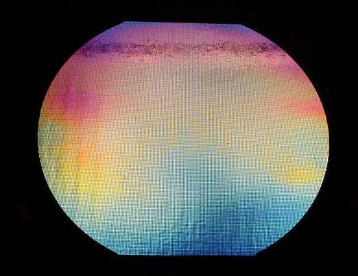 Square Pattern 5 on Black Dichroic COE 96