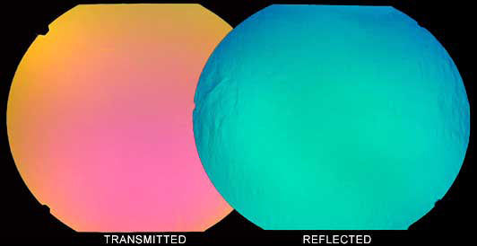 Pink/Teal on Clear Dichroic COE 96