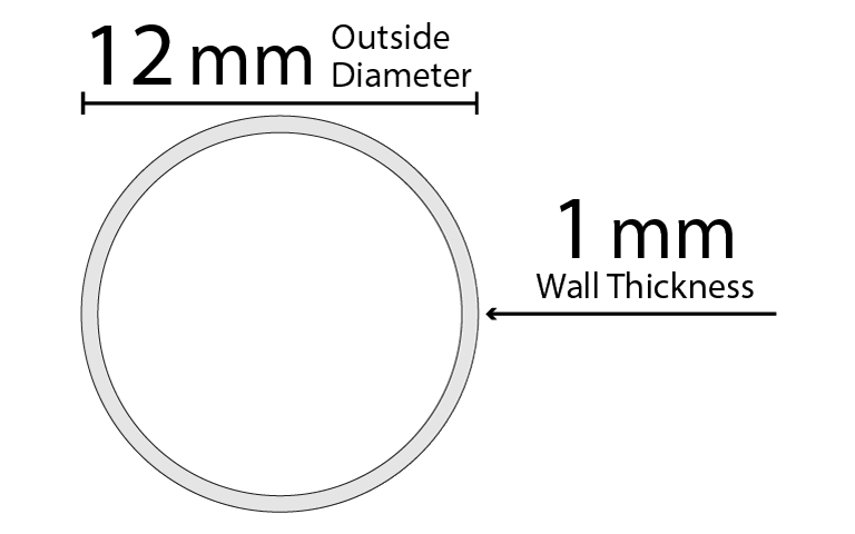 Simax 12x1mm Tube