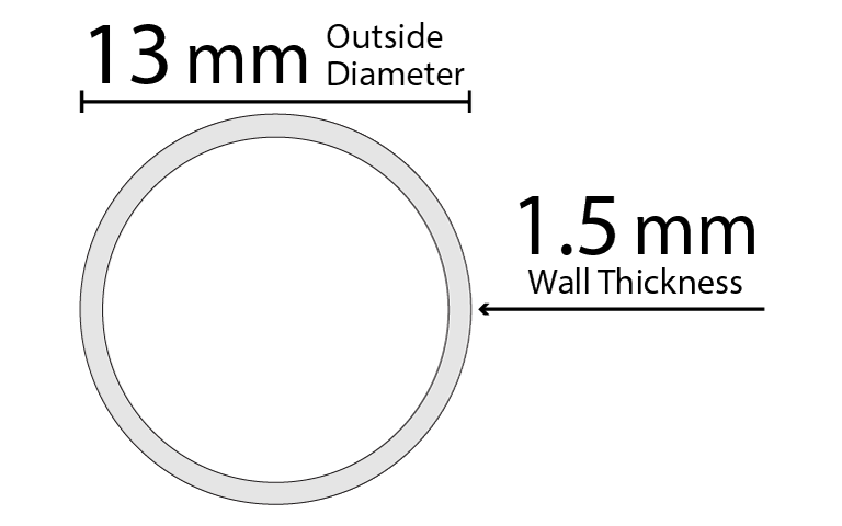 Simax 13x1.5mm Tube