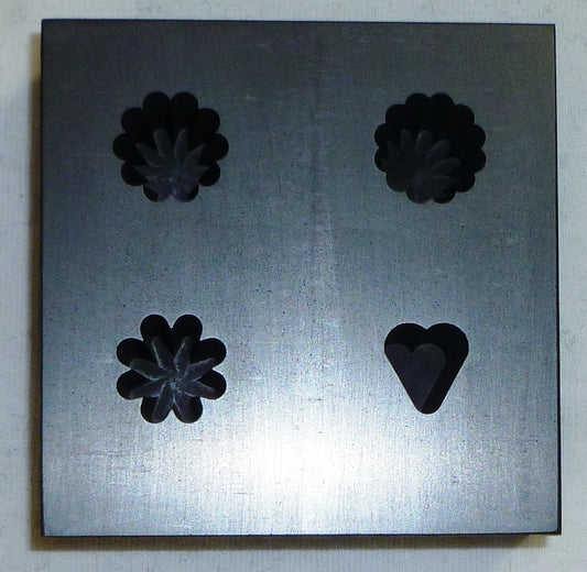 Graphite Mold 4 in 1 Hearts